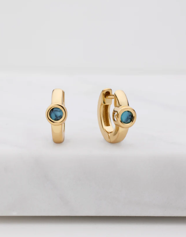 Luna Huggie Gold/Turquoise