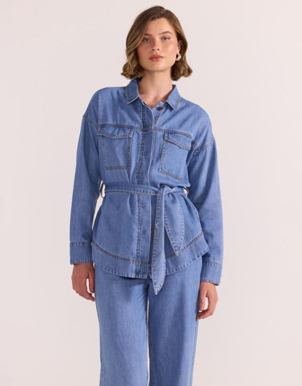 Lyla Shacket Vintage-Blue