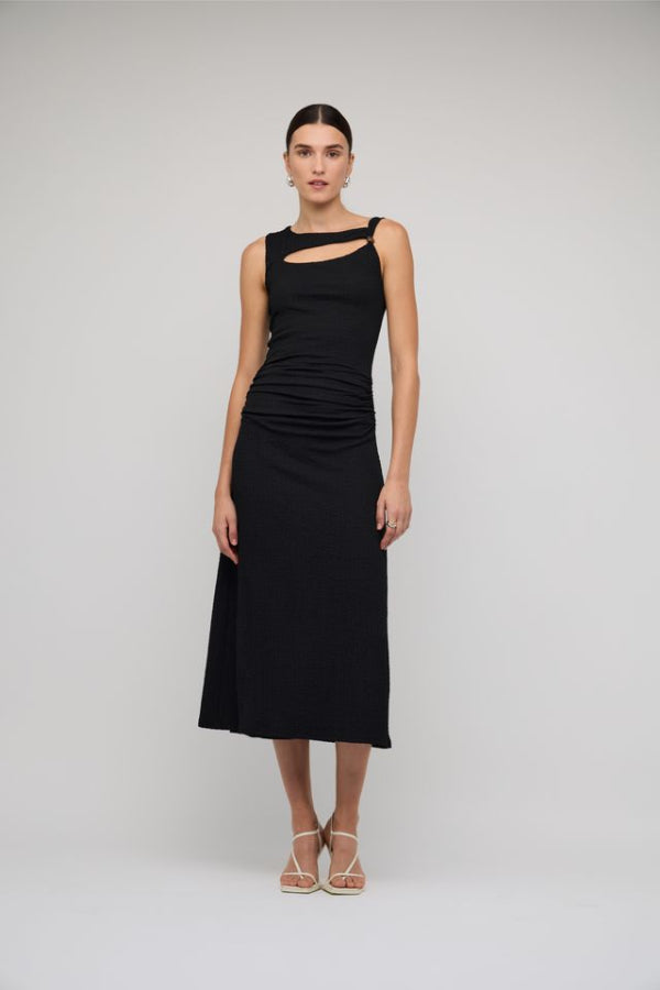 Lyric Cutout Midi Dress Black