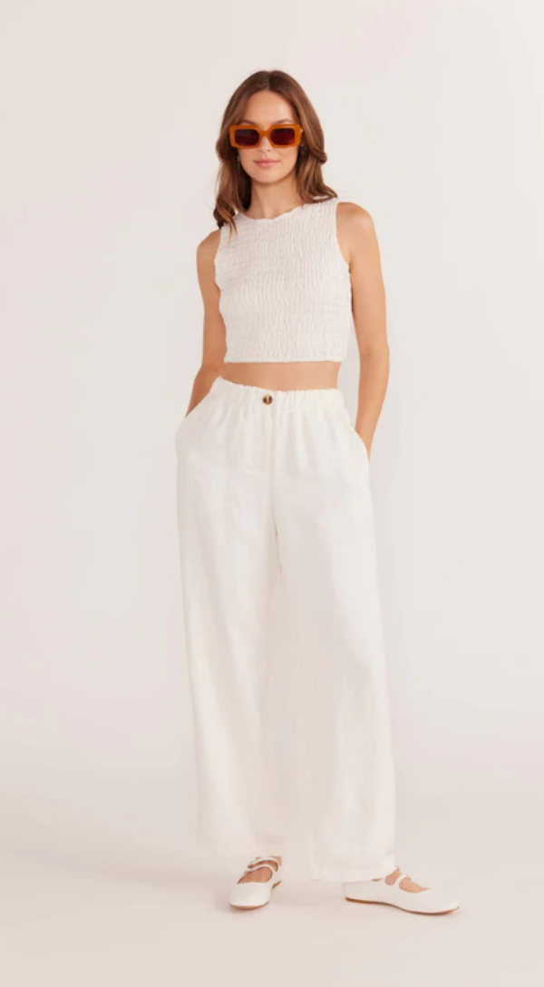 Nerida Straight Leg Pant Ivory