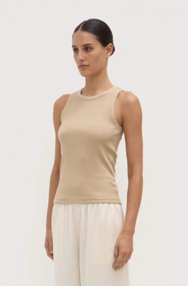 Nika Rib Tank Tan