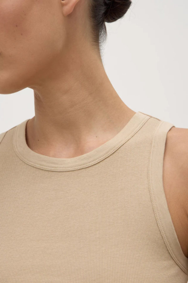 Nika Rib Tank Tan