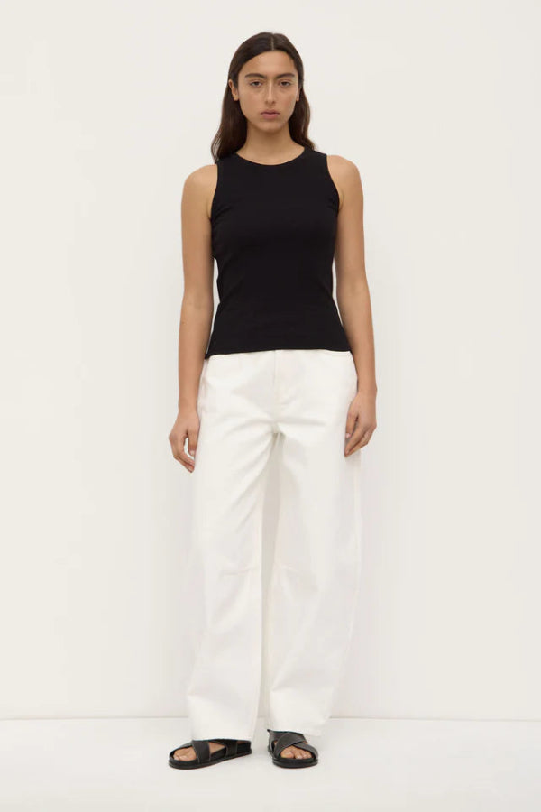 Nika Rib Tank Black