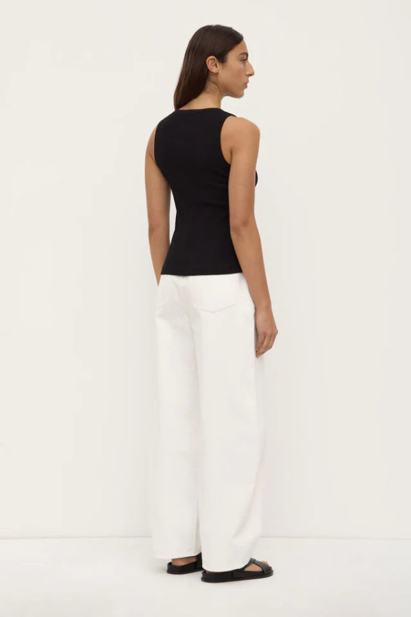 Nika Rib Tank Black