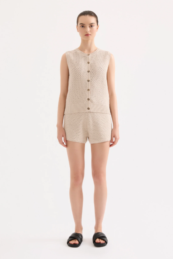 Frazer Knit Tank Buff
