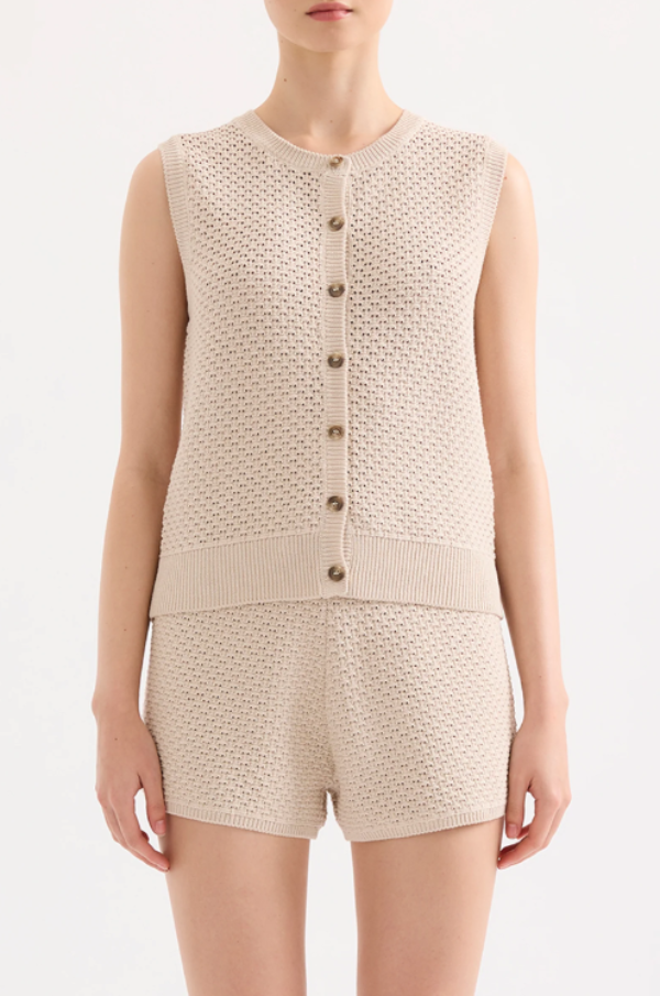 Frazer Knit Tank Buff