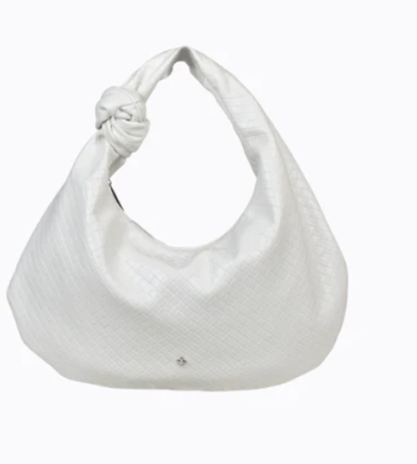 Evity Weave Shoulder Bag White