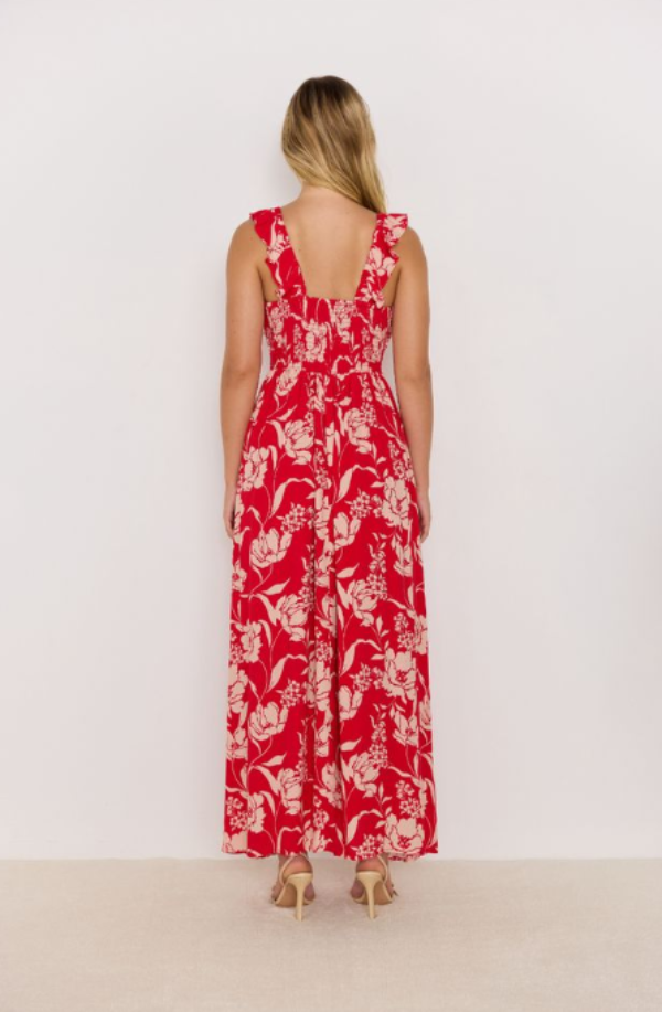 Poppy Maxi Dress Red Floral