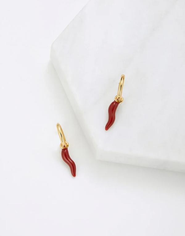 Red Chilli Earring Gold