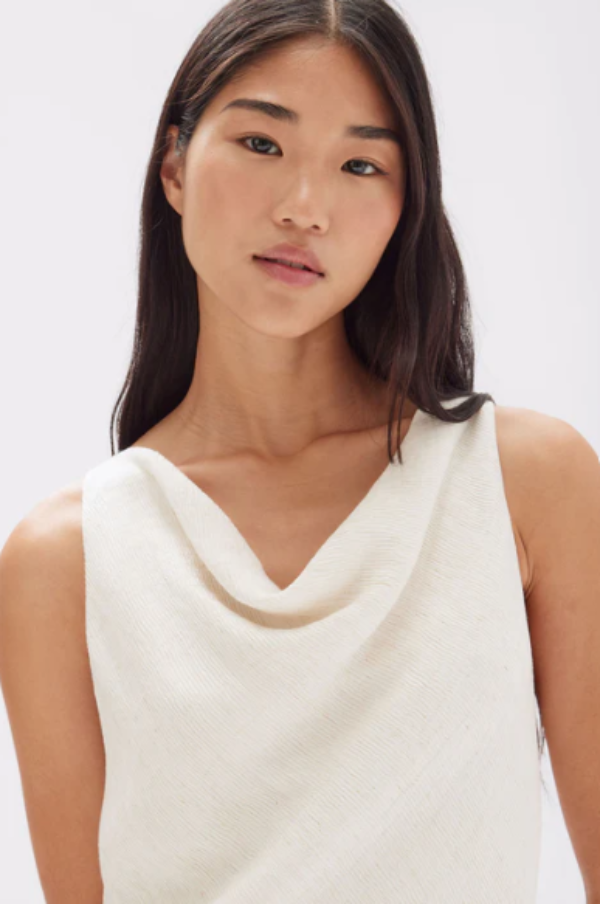 Reign Textured Midi Dress Cream