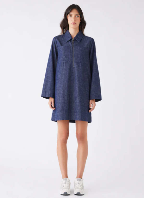 Revival Denim Dress Dark Blue