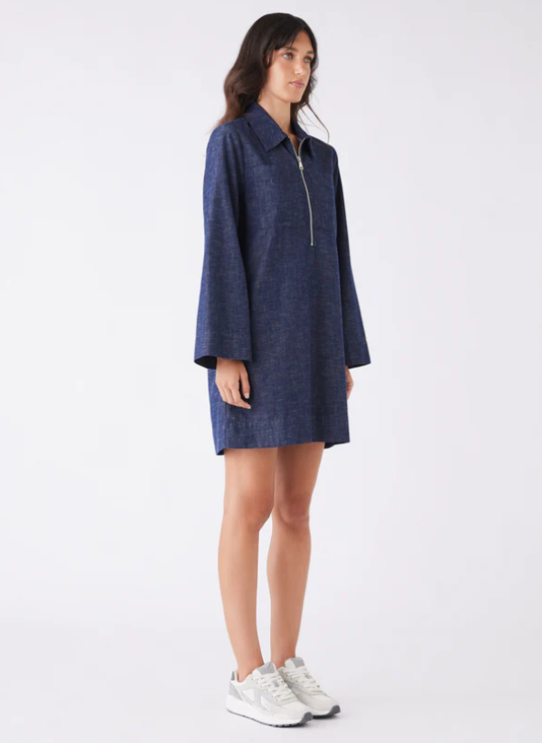 Revival Denim Dress Dark Blue