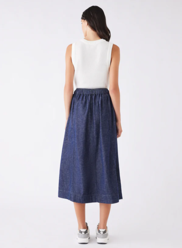 Revival Denim Skirt Dark Blue