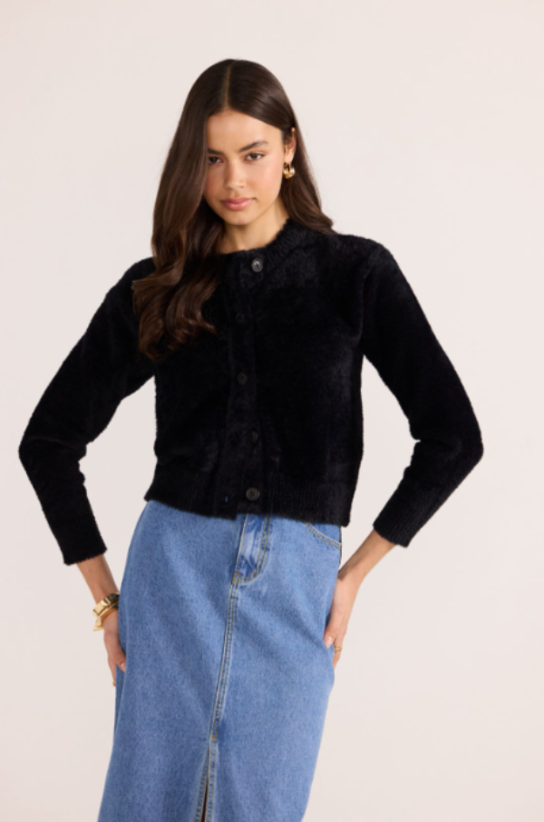 Rowan Fluffy Cardi Black