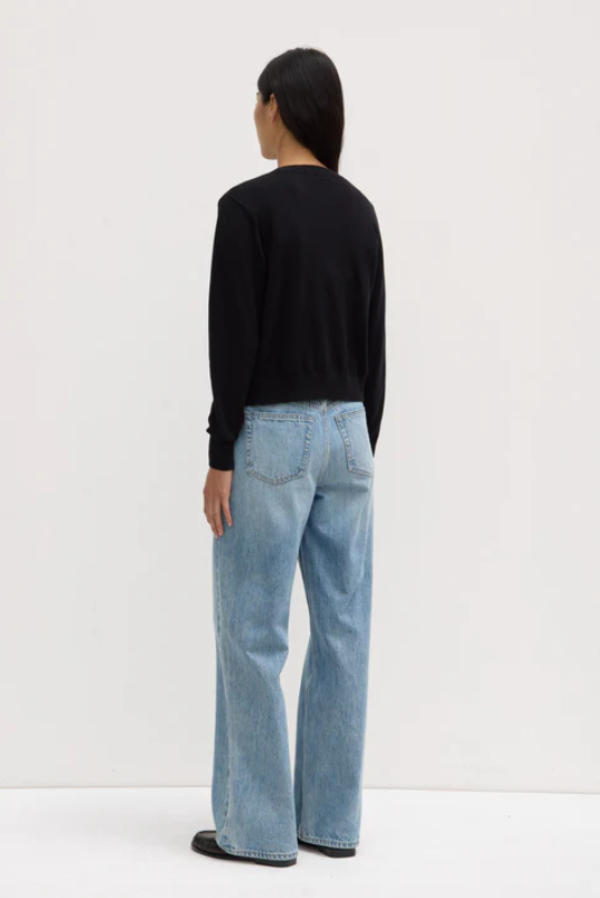 Semra Cotton Cashmere Cardigan Black
