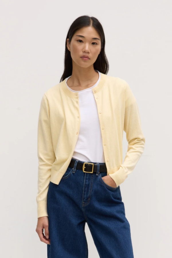 Semra Cotton Cashmere Cardigan Chamomile