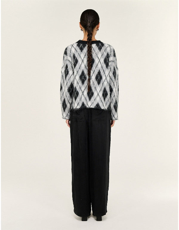 Camille Brushed Jumper Argyle