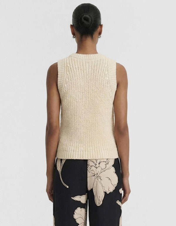 Cove Knit Tank Natural Beige