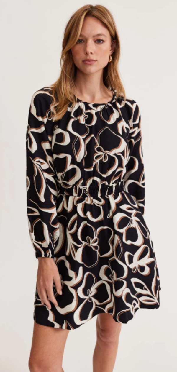 Staple The Label Elin Mini Dress Black Floral