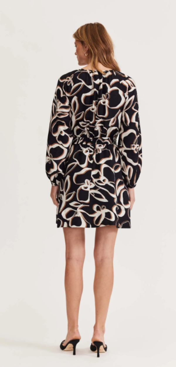 Staple The Label Elin Mini Dress Black Floral
