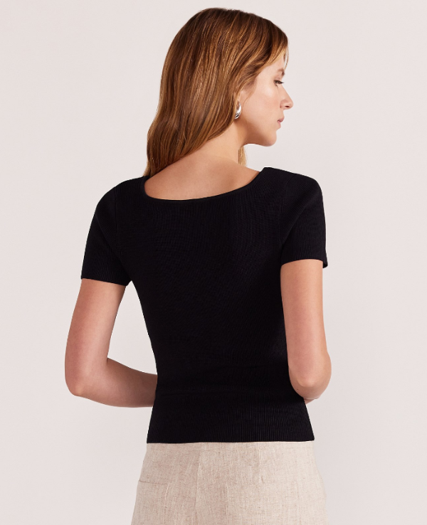 Staple The Label Jude Reversible Knit Tee Black