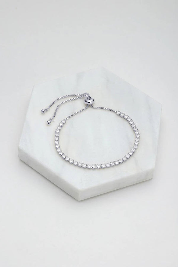 Nikki Tennis Bracelet Silver