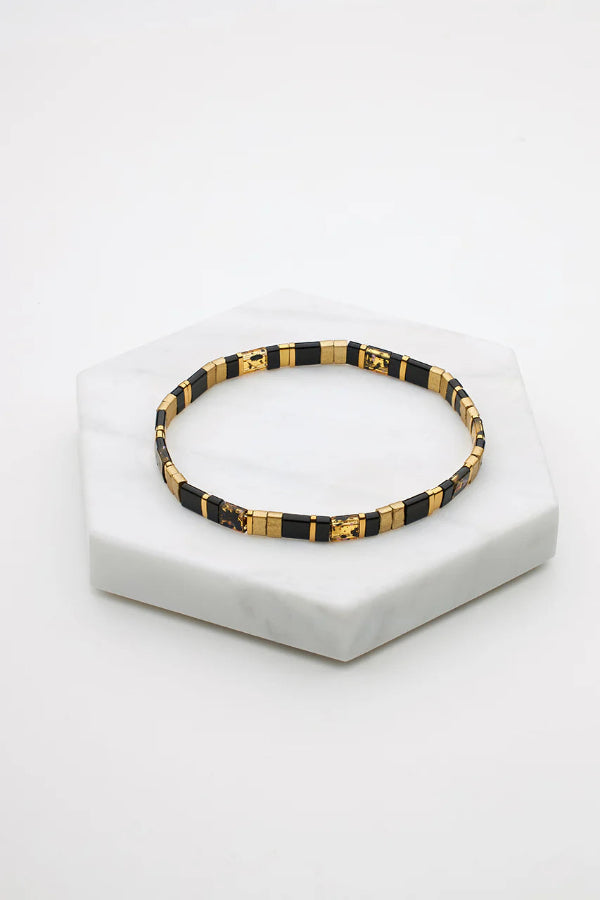 Tile Bracelet Black Brown
