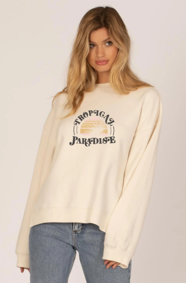 Tropical Paradise Crew Fleece Dune
