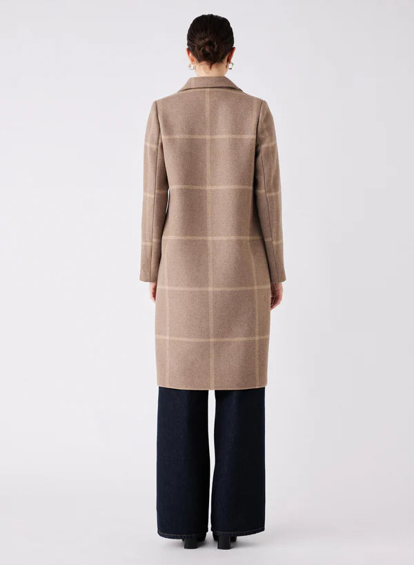 Voyager Coat Toffee Check