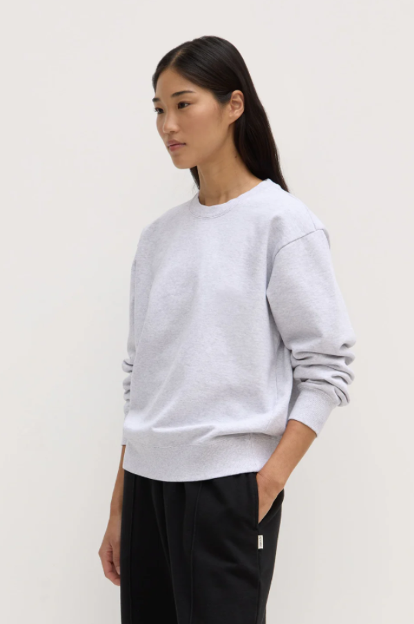 Womens Weekender Fleece Crew Grey Marle