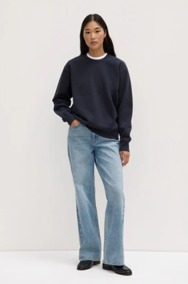 Womens Weekender Fleece Crew True Navy