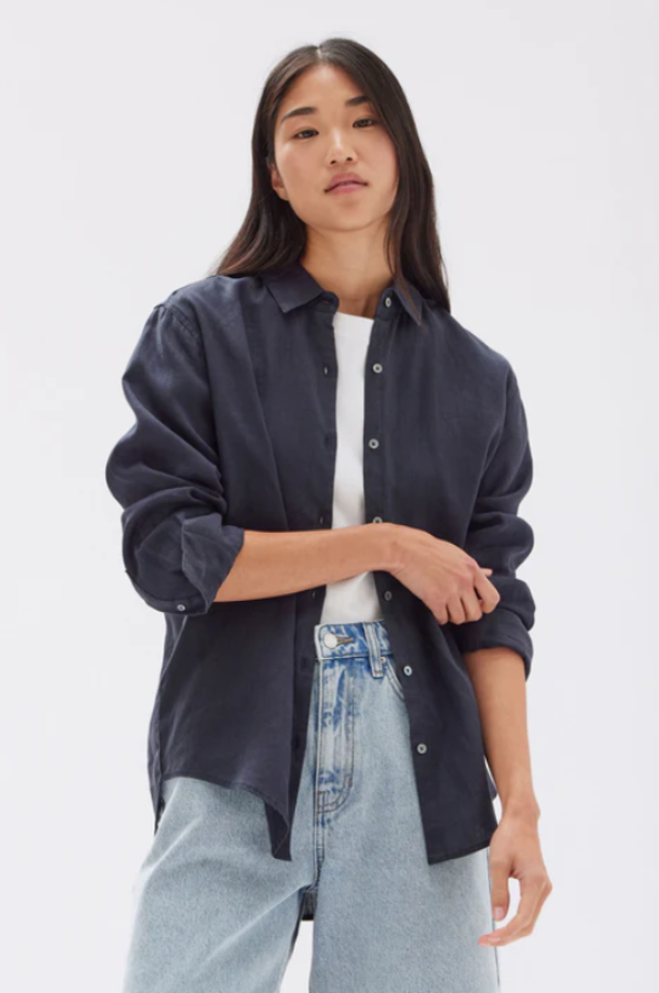 Xander Long Sleeve Shirt True Navy