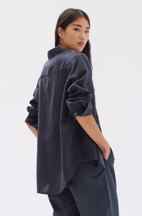 Xander Long Sleeve Shirt True Navy