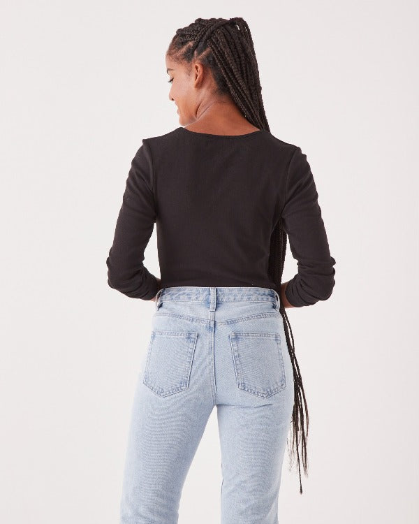 Assembly Label Kai Rib Long Sleeve Tee Black