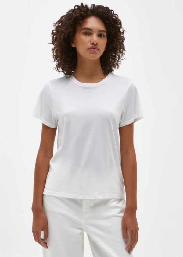 Assembly Label Slim Organic Tee White