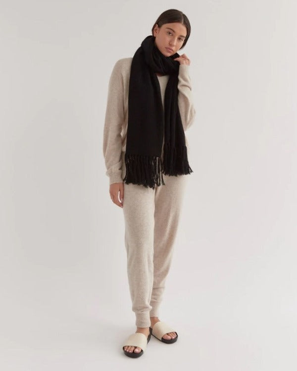 Assembly Label Longline Wool Scarf Black