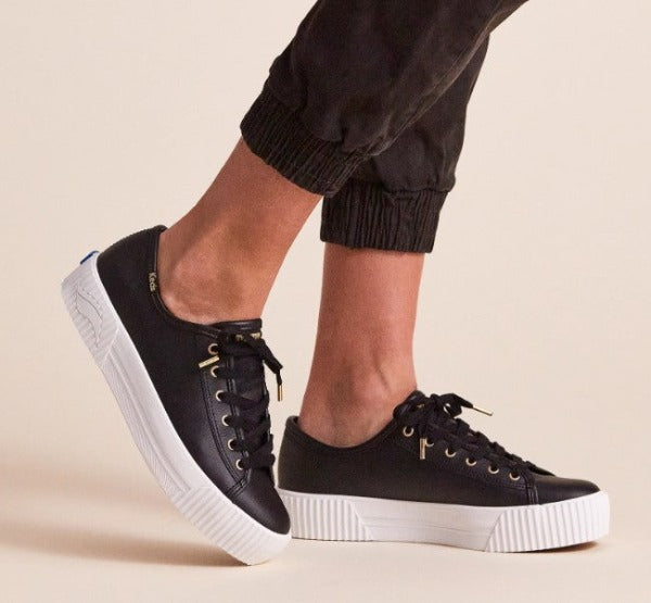 Keds Triple Kick Amp Leather Black