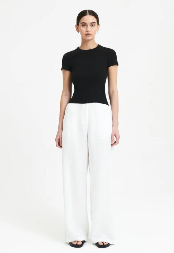 Nude Lucy Monroe Organic Rib Tee Black