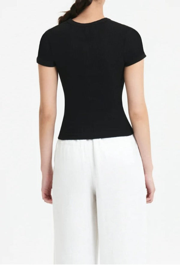 Nude Lucy Monroe Organic Rib Tee Black