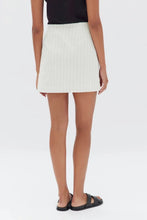 Assembly Label Leila Linen Stripe Skirt Cream Pinstripe