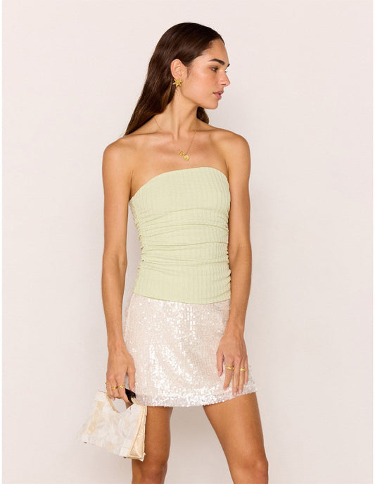 Chloe Strapless Top Pistachio