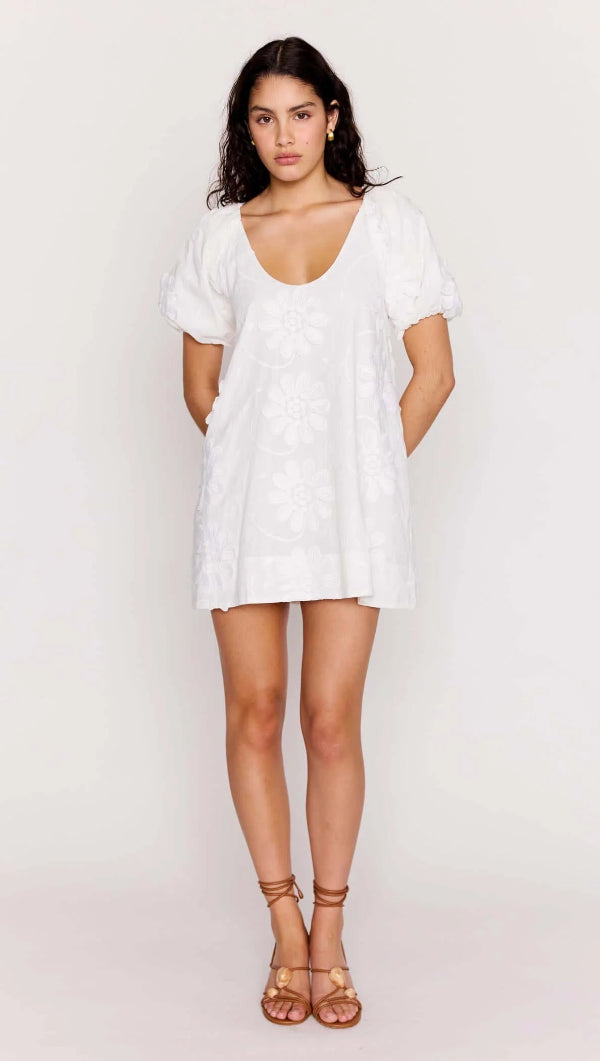 Alessia Smock Mini Dress White
