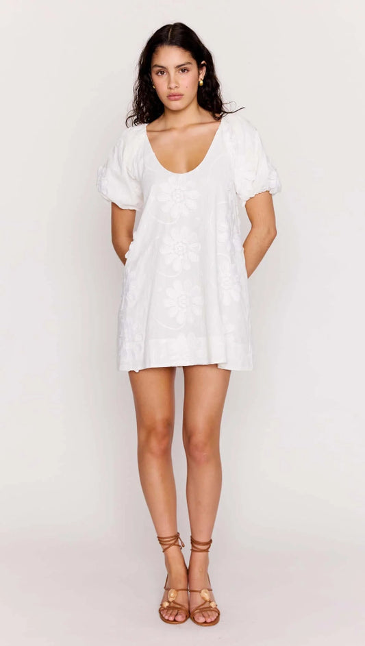 Alessia Smock Mini Dress White