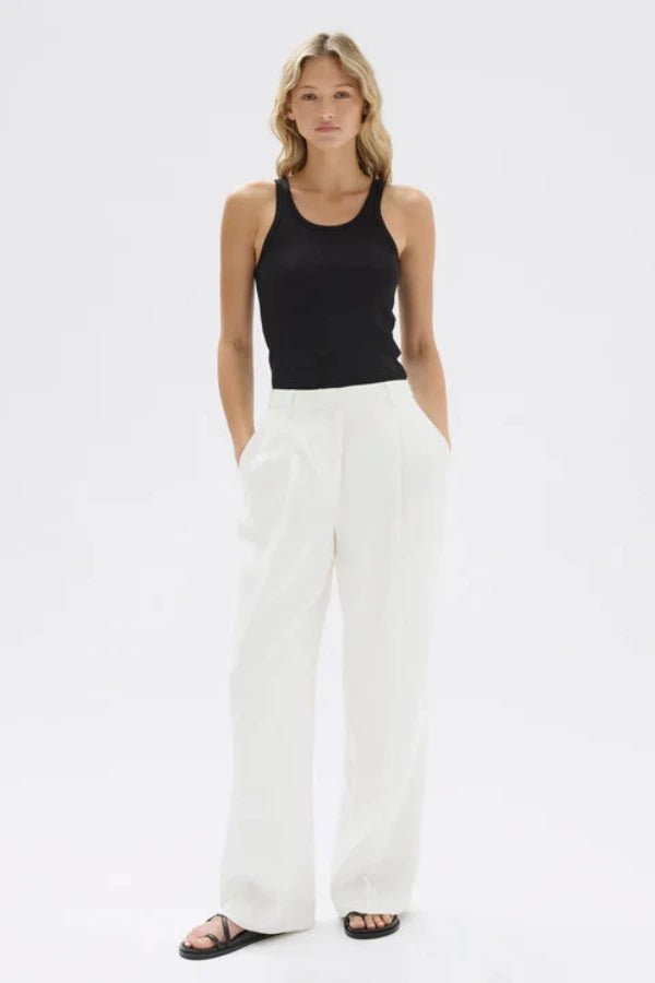 Aria Linen Pant Antique White