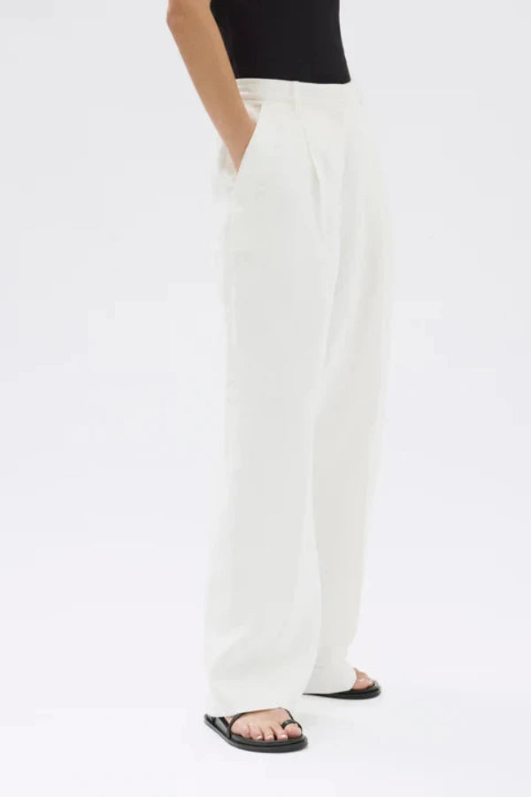 Aria Linen Pant Antique White