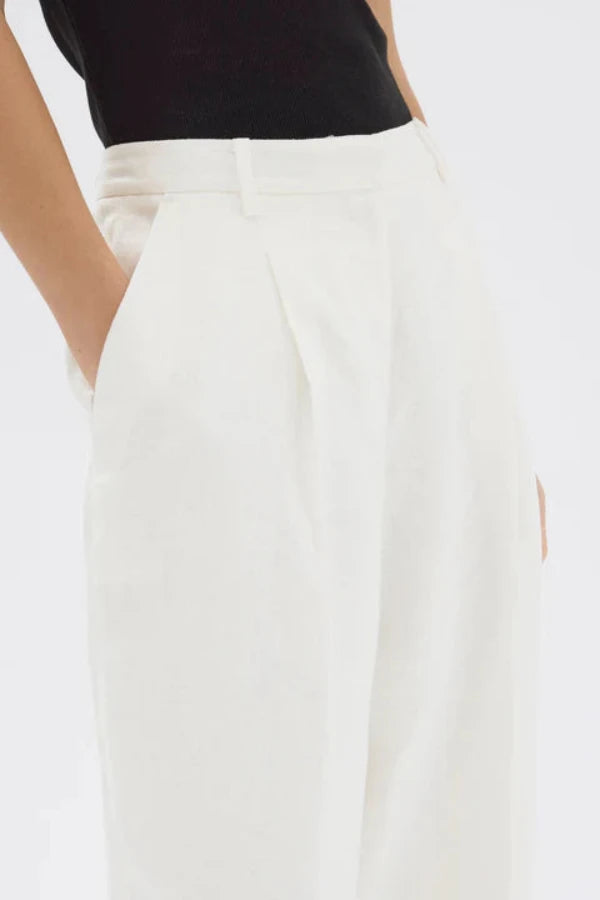 Aria Linen Pant Antique White