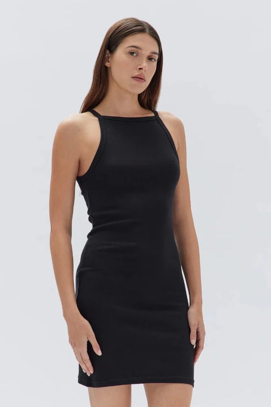 Assembly Label Arya Rib Mini Dress Black