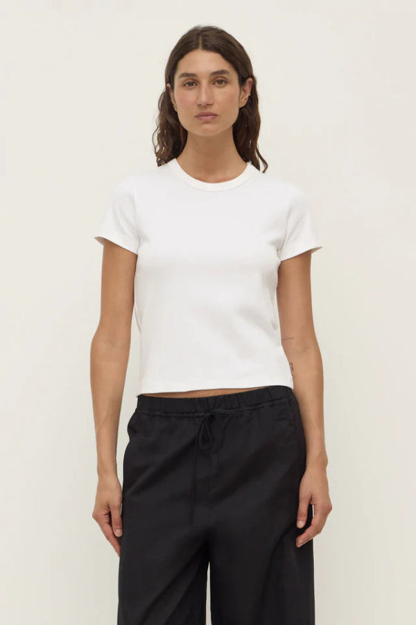 Lyla Cap Sleeve Tee Antique White