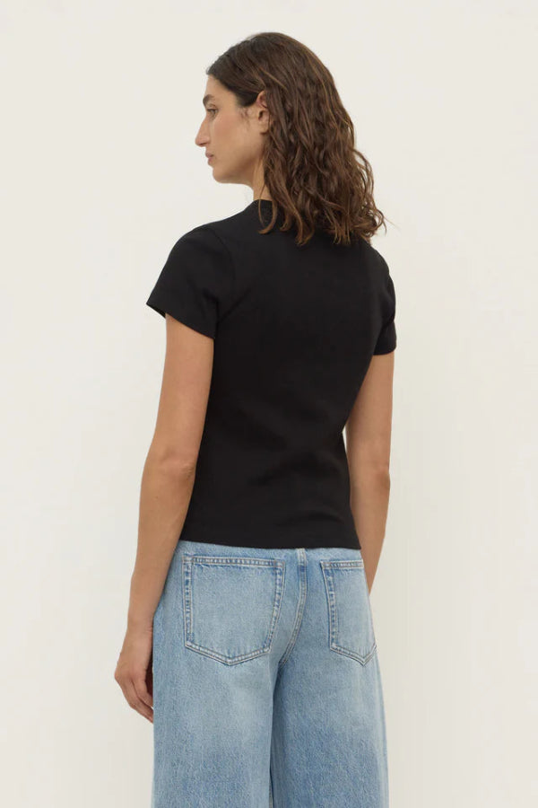 Lyla Cap Sleeve Tee Black