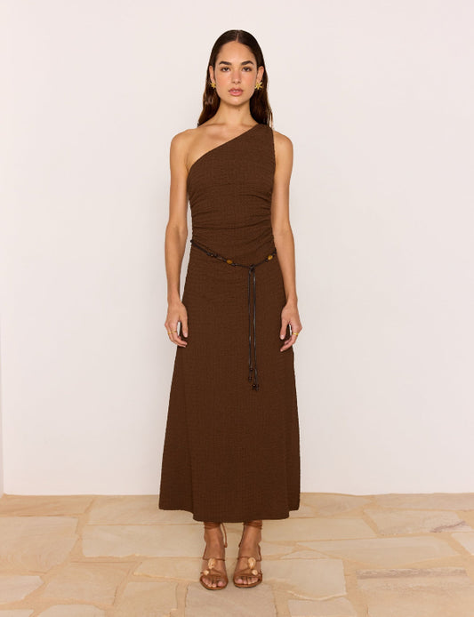Delphine Midi Dress Chocolate